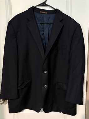 Classic Men's Navy Blazer - Versatile Formal Jacket size XXL